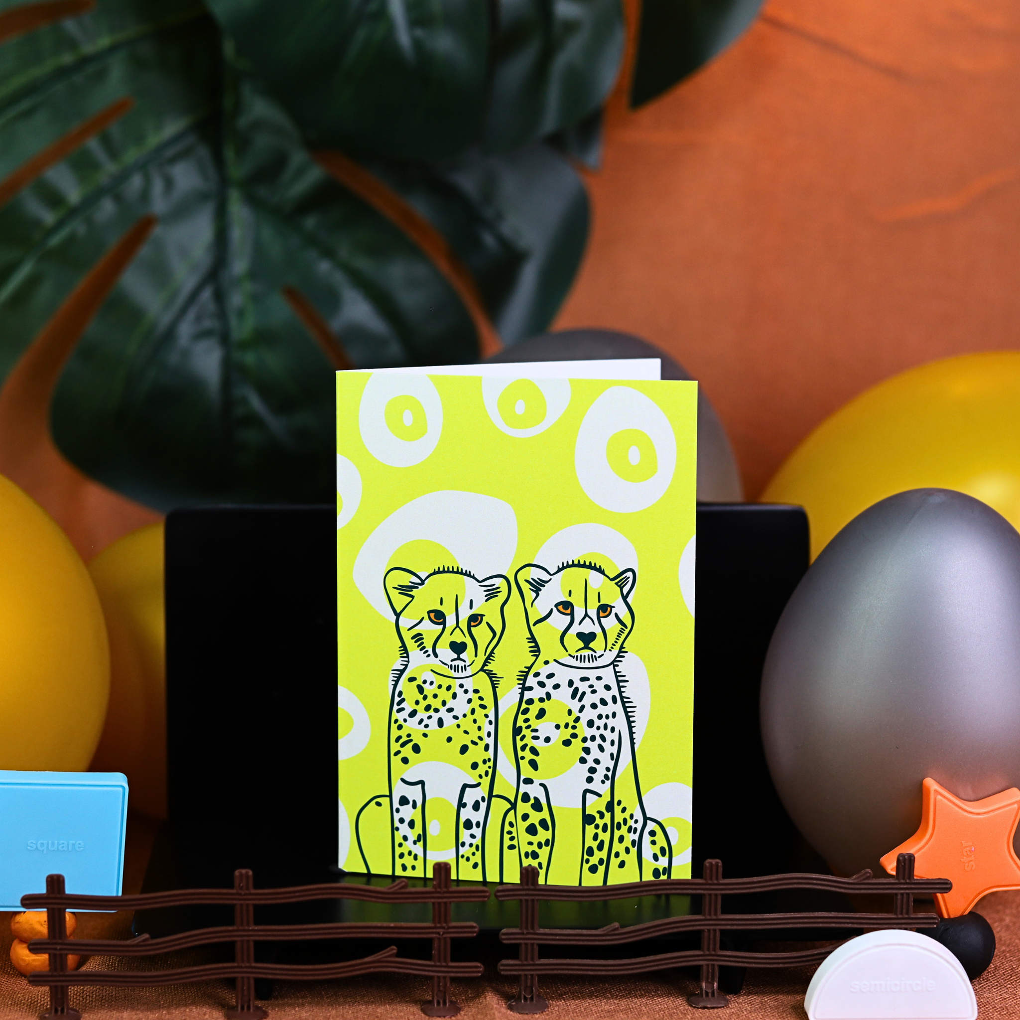 Cheetah Duo Little Wildlings Greeting Cards