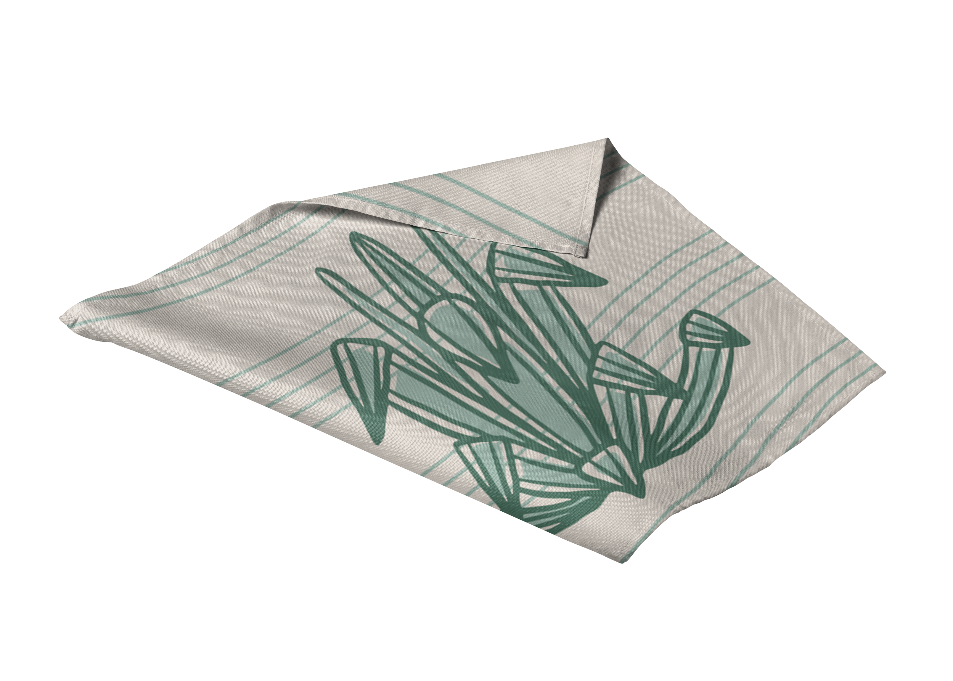 AGAVE TEA TOWEL IN GREEN by Lulu Kitololo