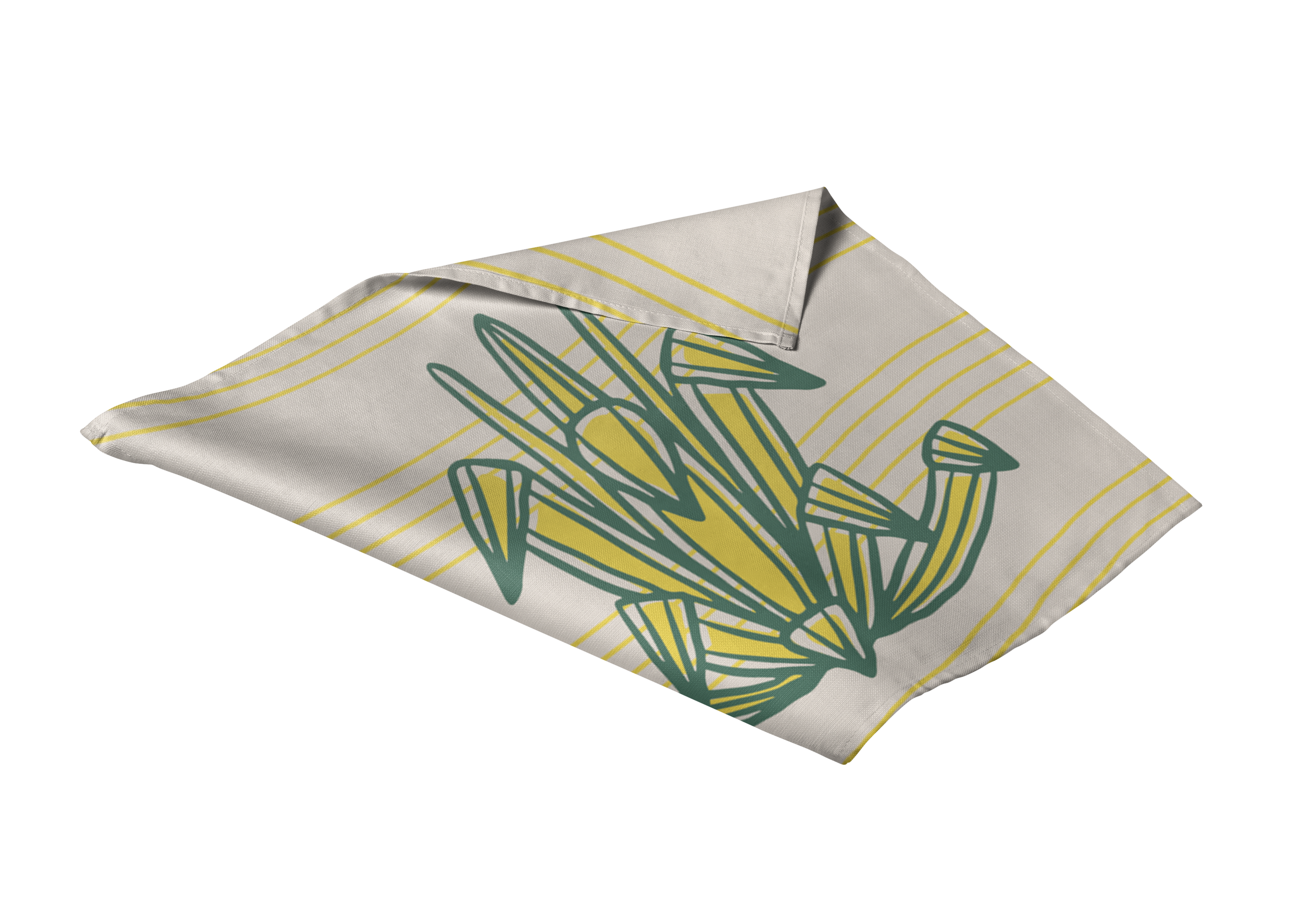 AGAVE TEA TOWEL IN YELLOW by Lulu Kitololo