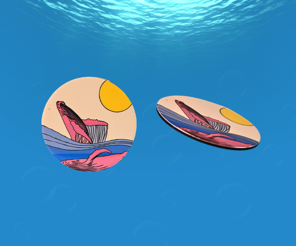 Ocean Vibes Humpback Whale Fridge Magnets