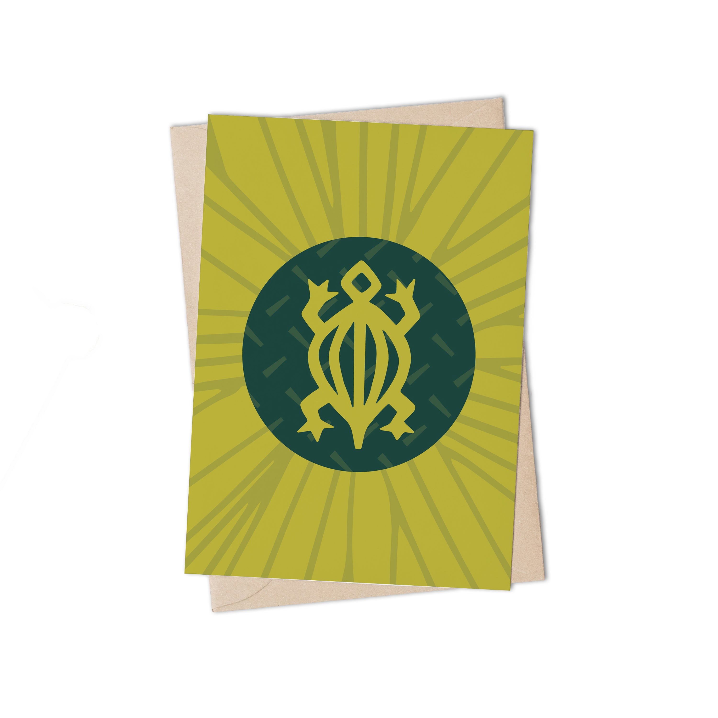 Adinkra Crocodile Greeting Card by Lulu Kitololo