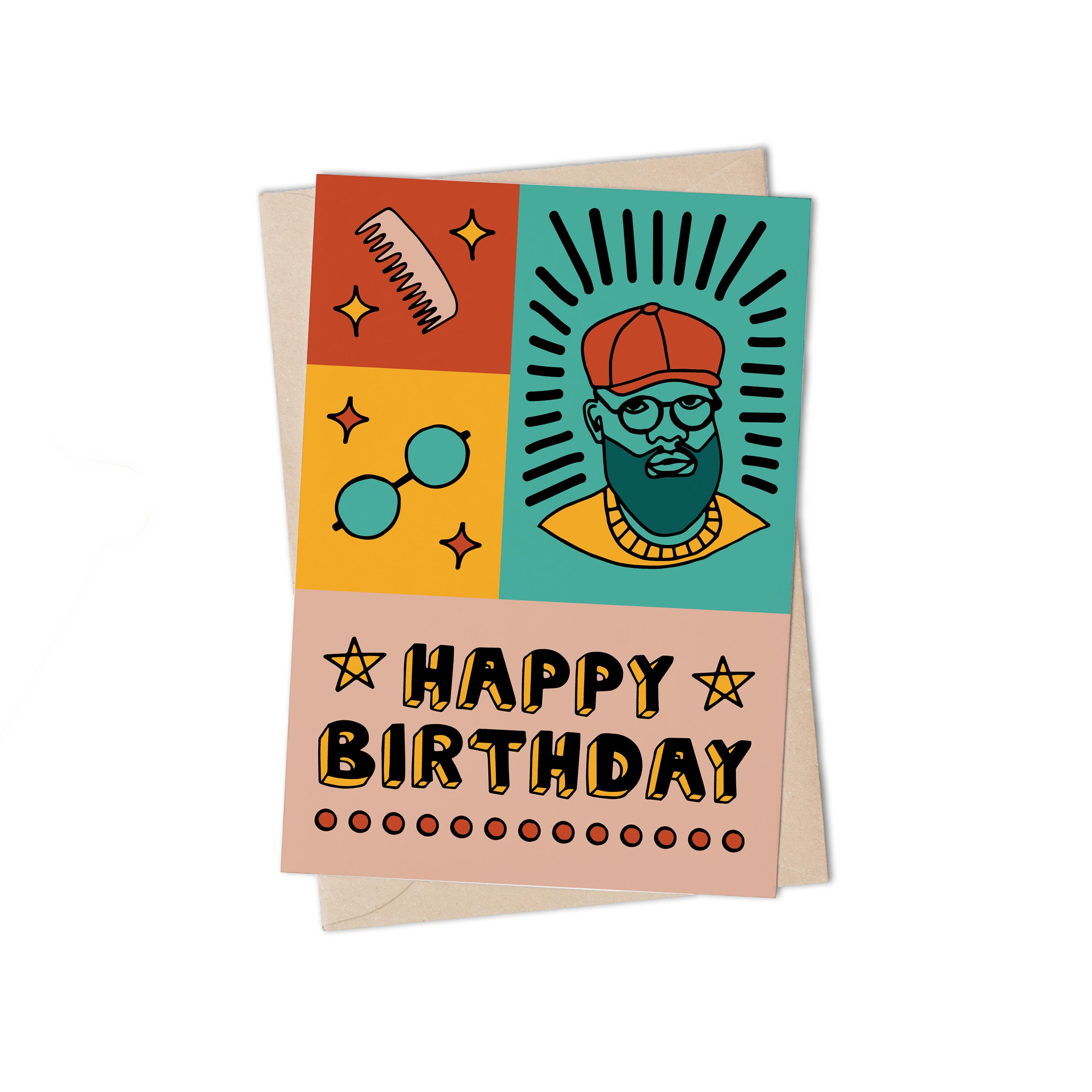 Barbershop Birthday Rude Boy Greeting Card by Lulu kitololo