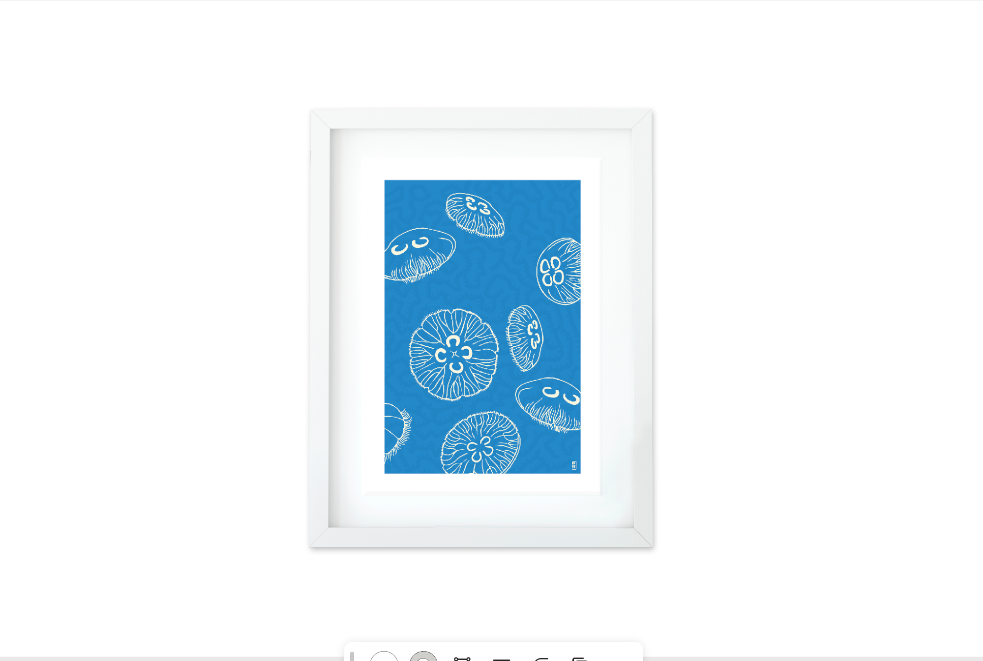 Clear Jellies A3 Art Print Blue By Lulu Kitololo