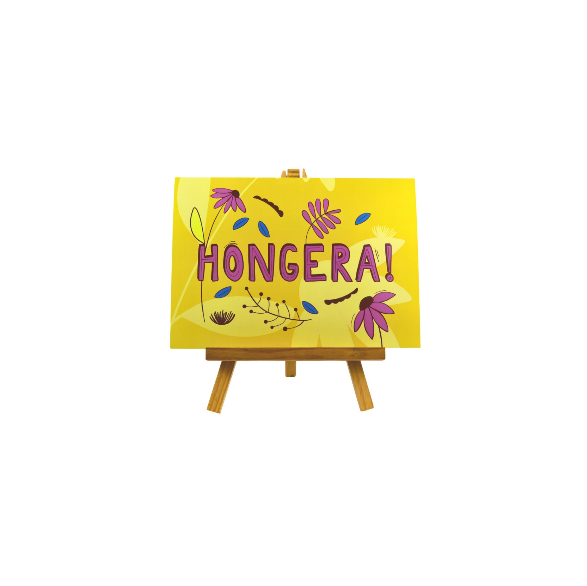 Hongera A5 Greeting Card In Yellow By Lulu Kitololo