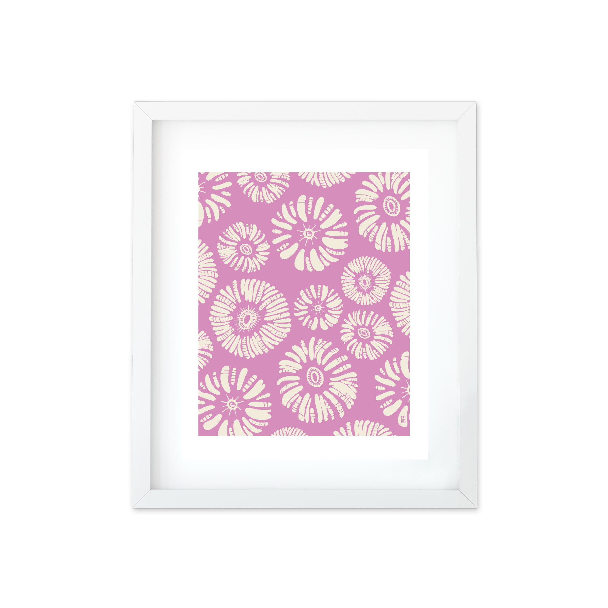 Coral Celebration 8 by 10 Art Print in Purple