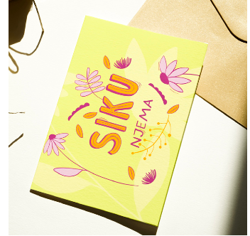 Swahili Phrases Siku Njema Greeting Card