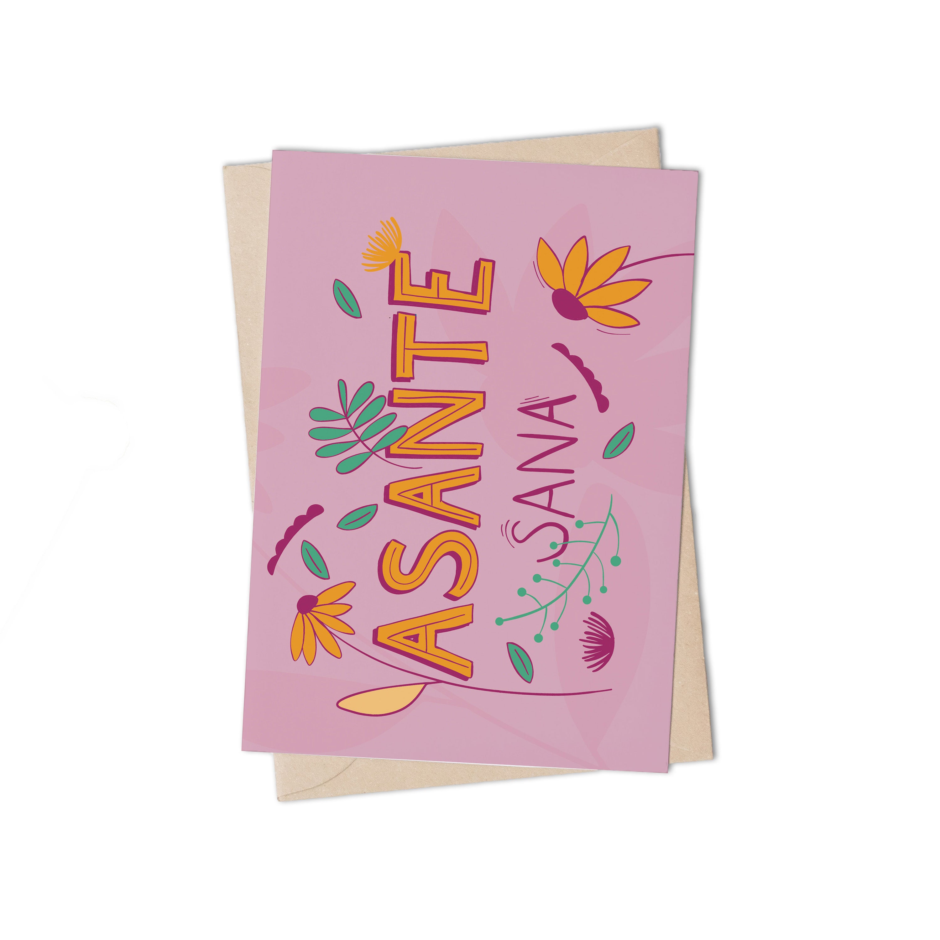 Swahili Phrases Asante Sana Greeting Cards By Lulu Kitololo
