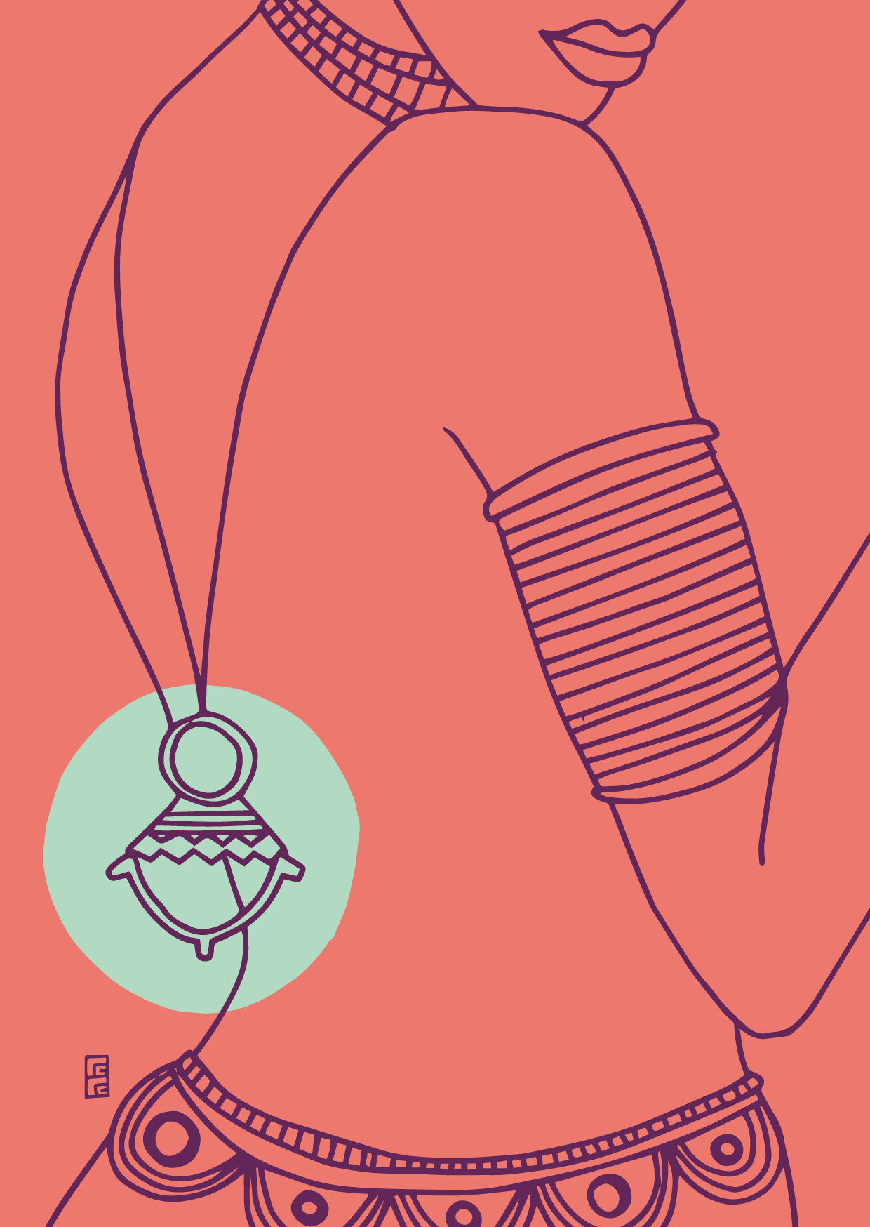 African Artyfacts Pocket Notebooks in Pink By Lulu Kitololo