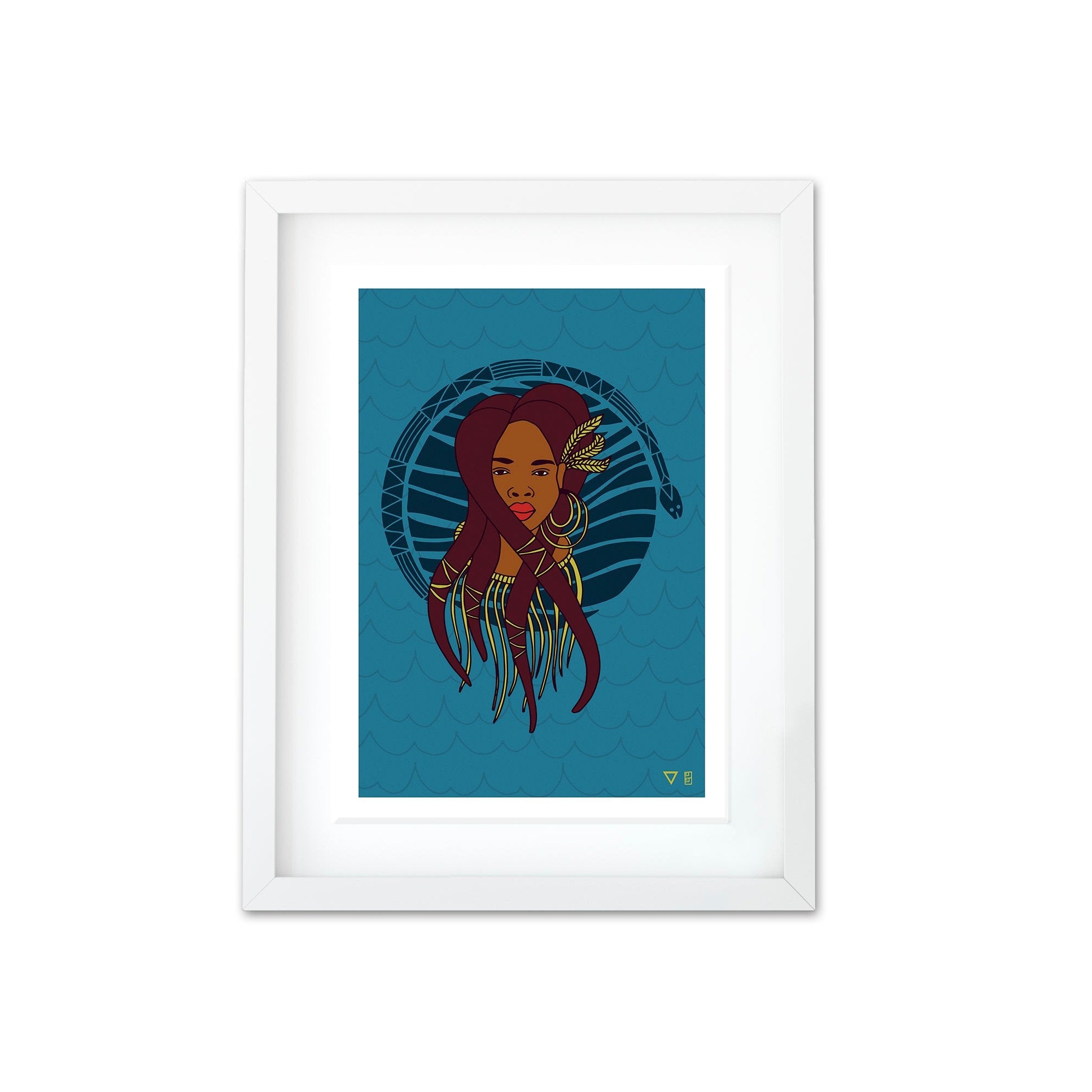 Yemoja Orisha A3 Art Print by Lulu Kitolo