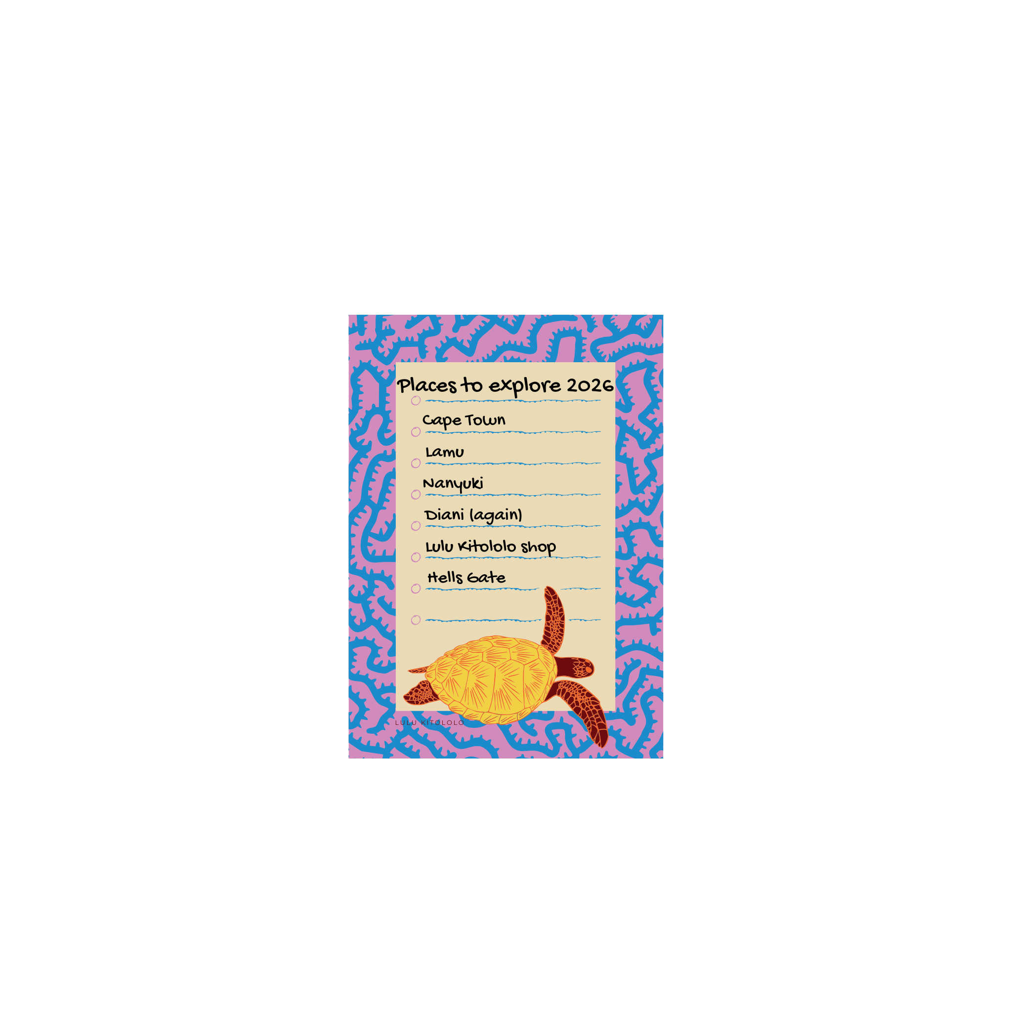 Turtle Checklist Notepad