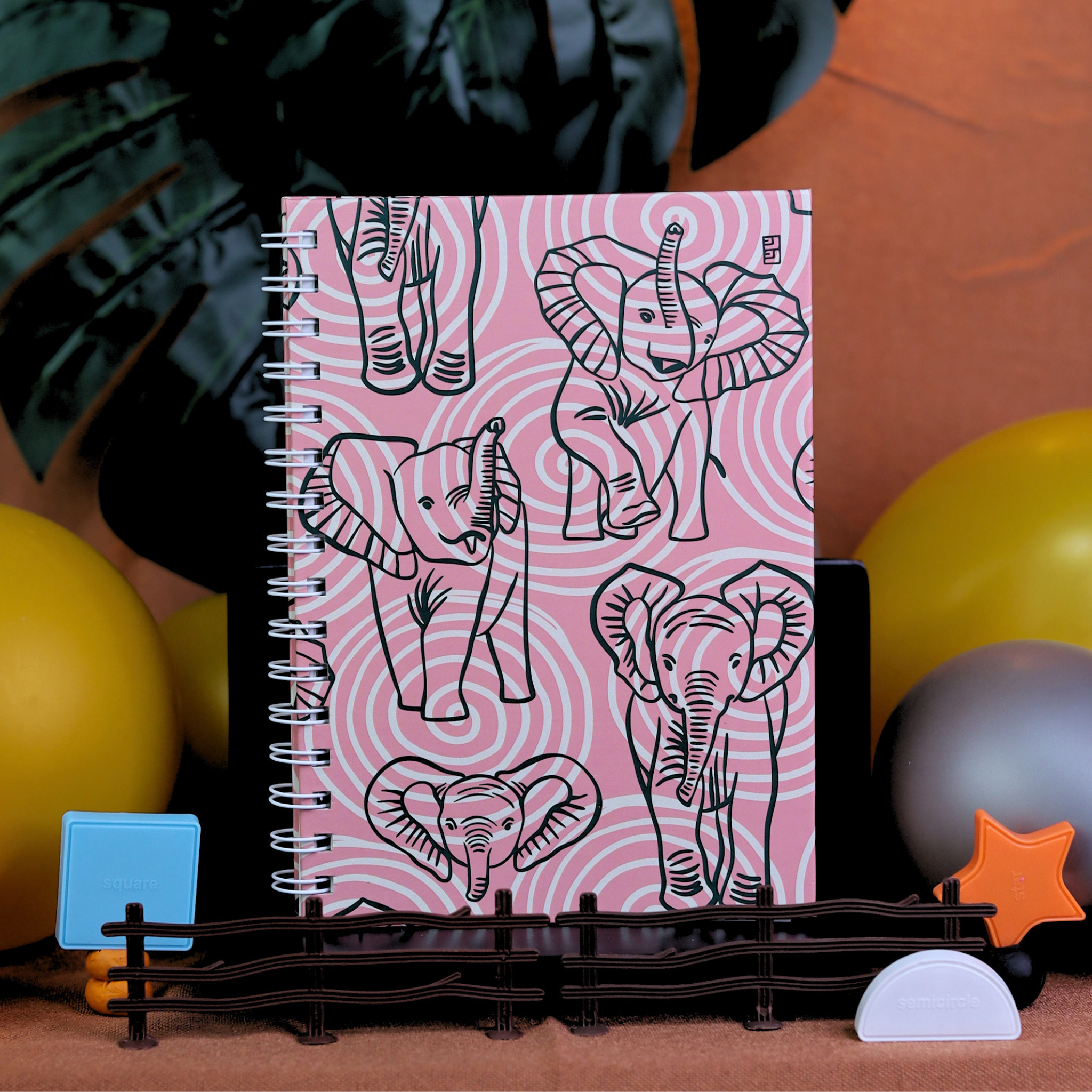 Elephant Calves Spiral Noteook