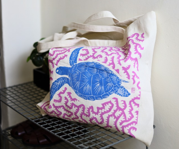 Ocean Vibes Turtle ToteBags