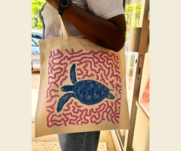 Ocean Vibes Turtle ToteBags
