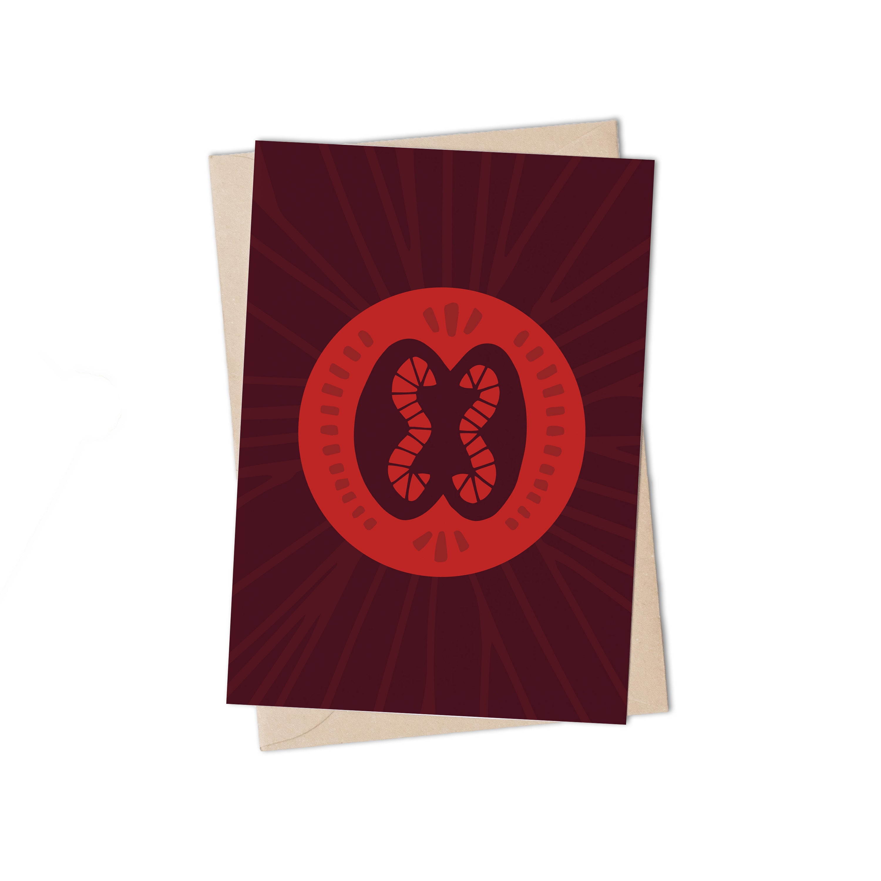 Adinkra Seed Greeting Card by Lulu Kitololo