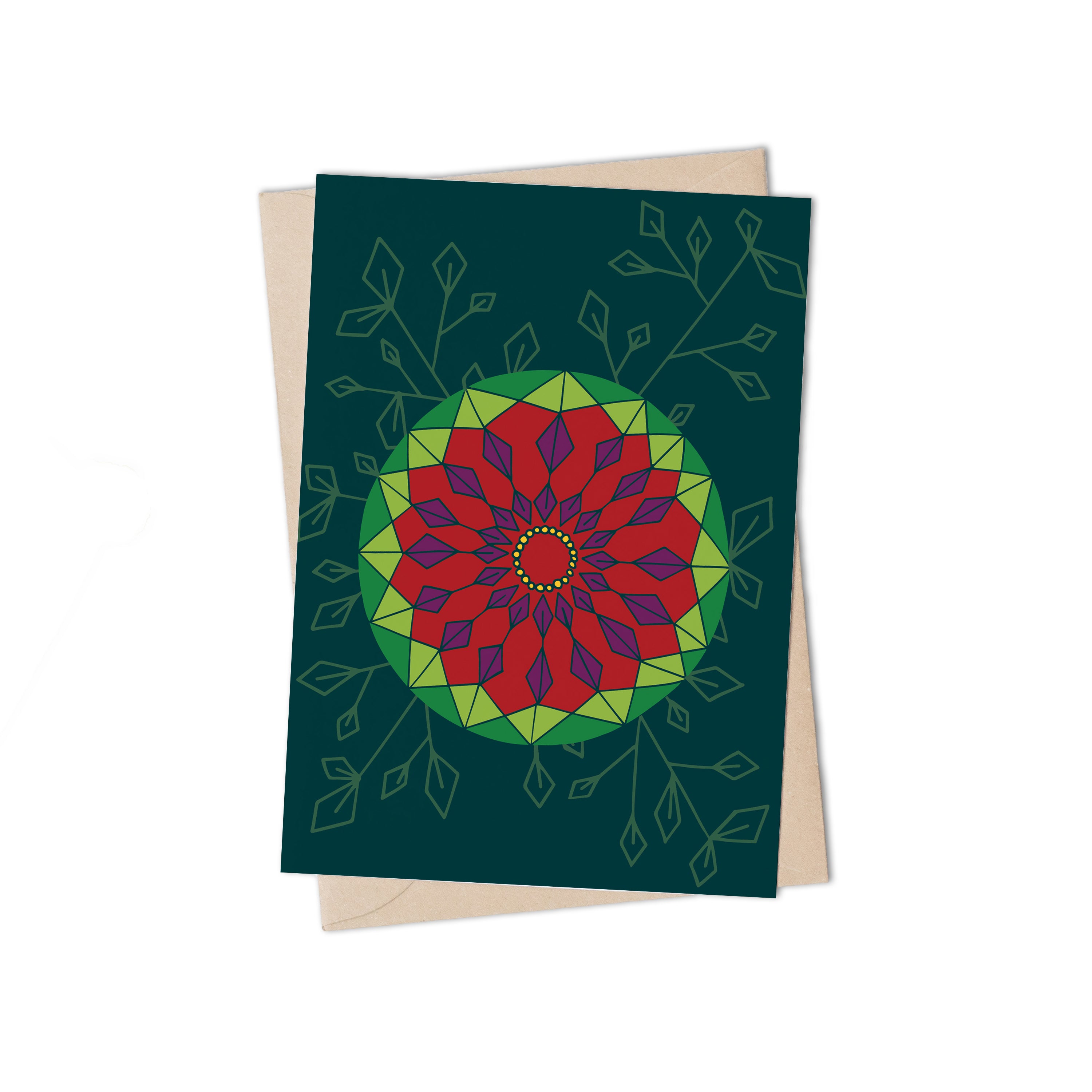 African Flowers Spooned Petal Daisy Greeting Card by Lulu Kitololo