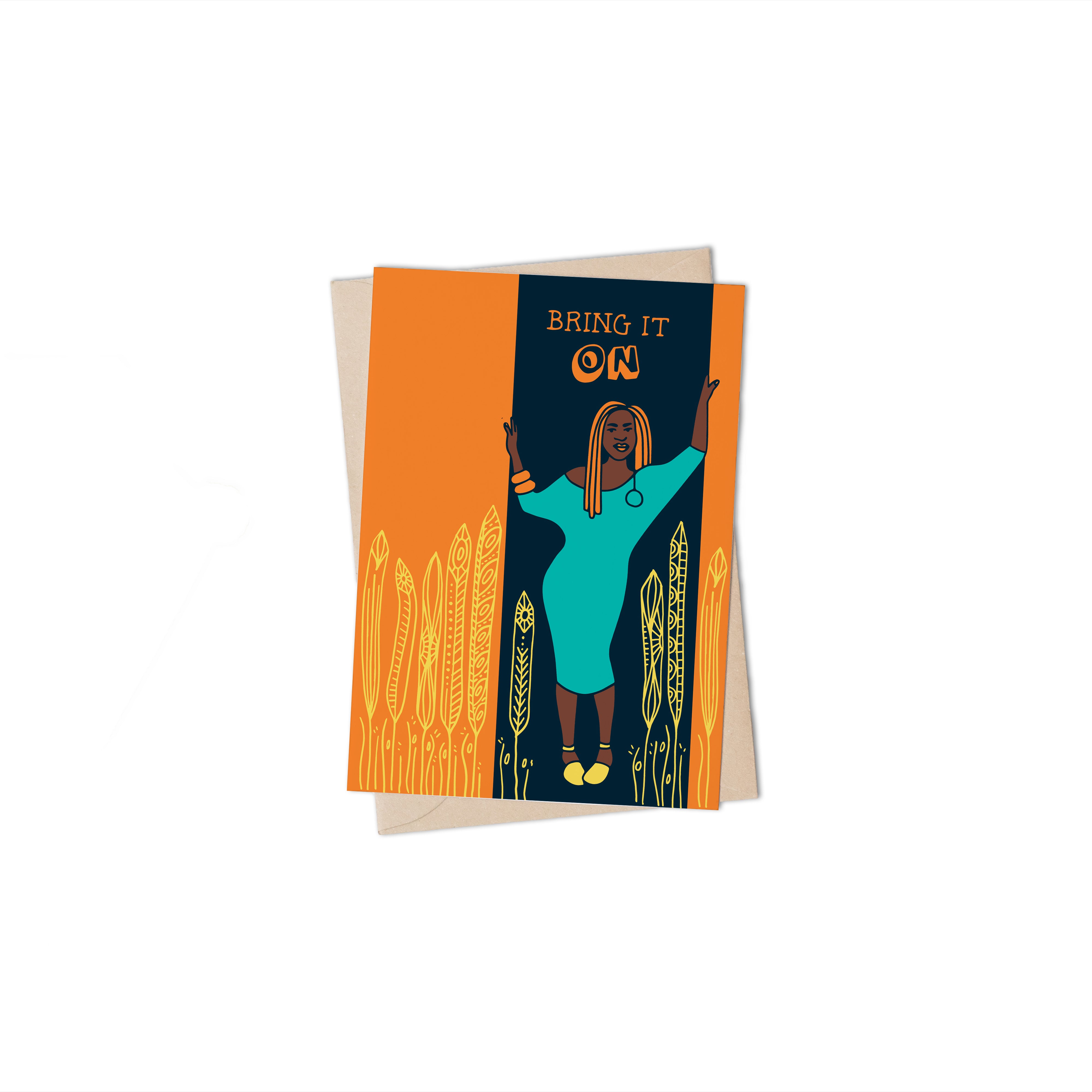 Bring It On Greeting Card by Lulu Kitololo