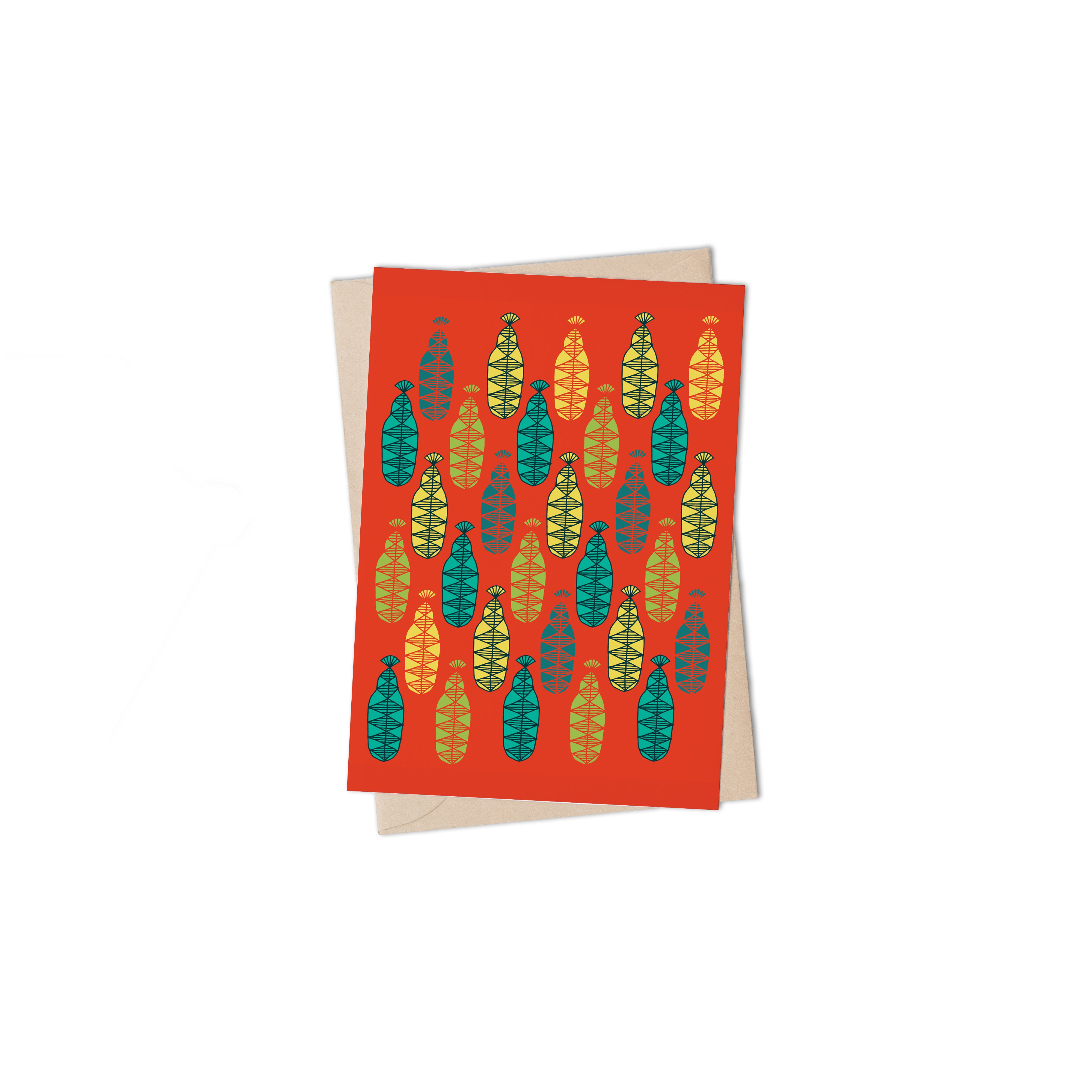 Cacti In the Heat Greeting Card by Lulu Kitololo