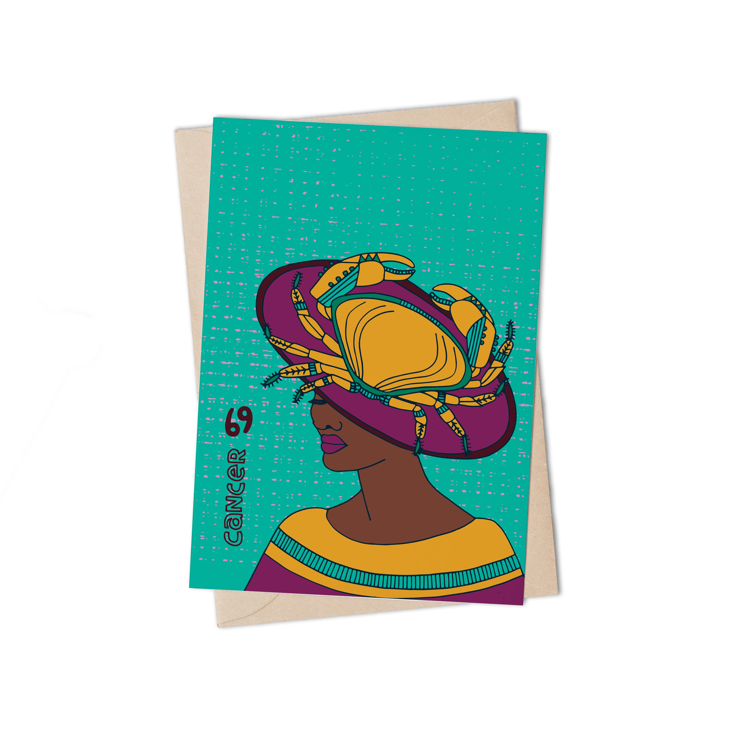 Zodiac Sign Cancer Greeting Card