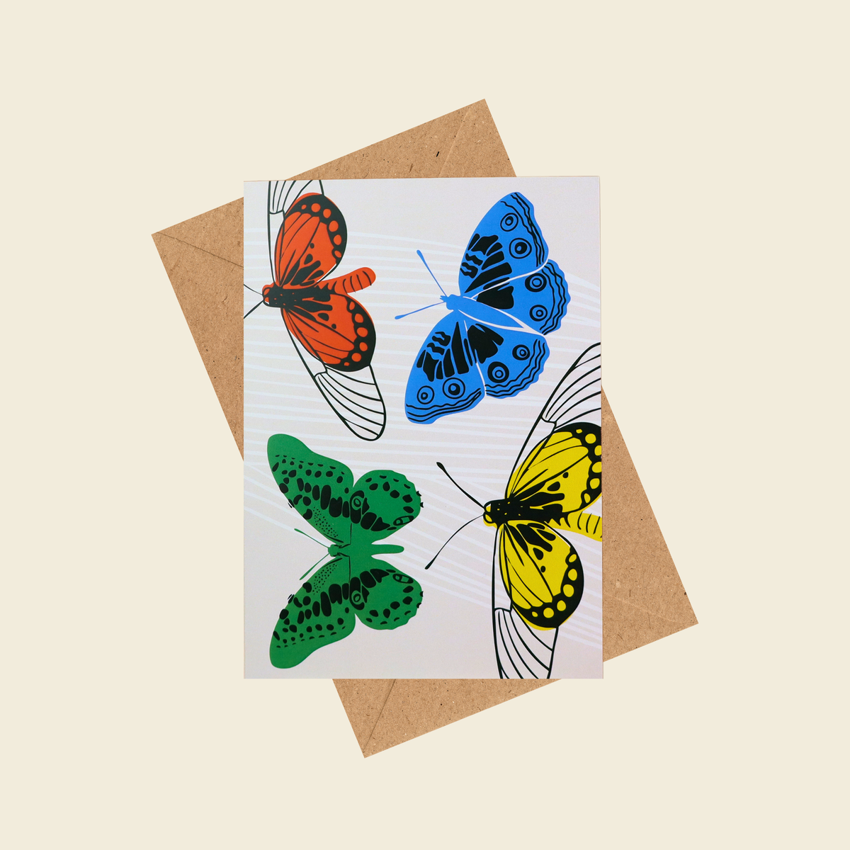 Butterfly Quartet Dudus Greeting cards