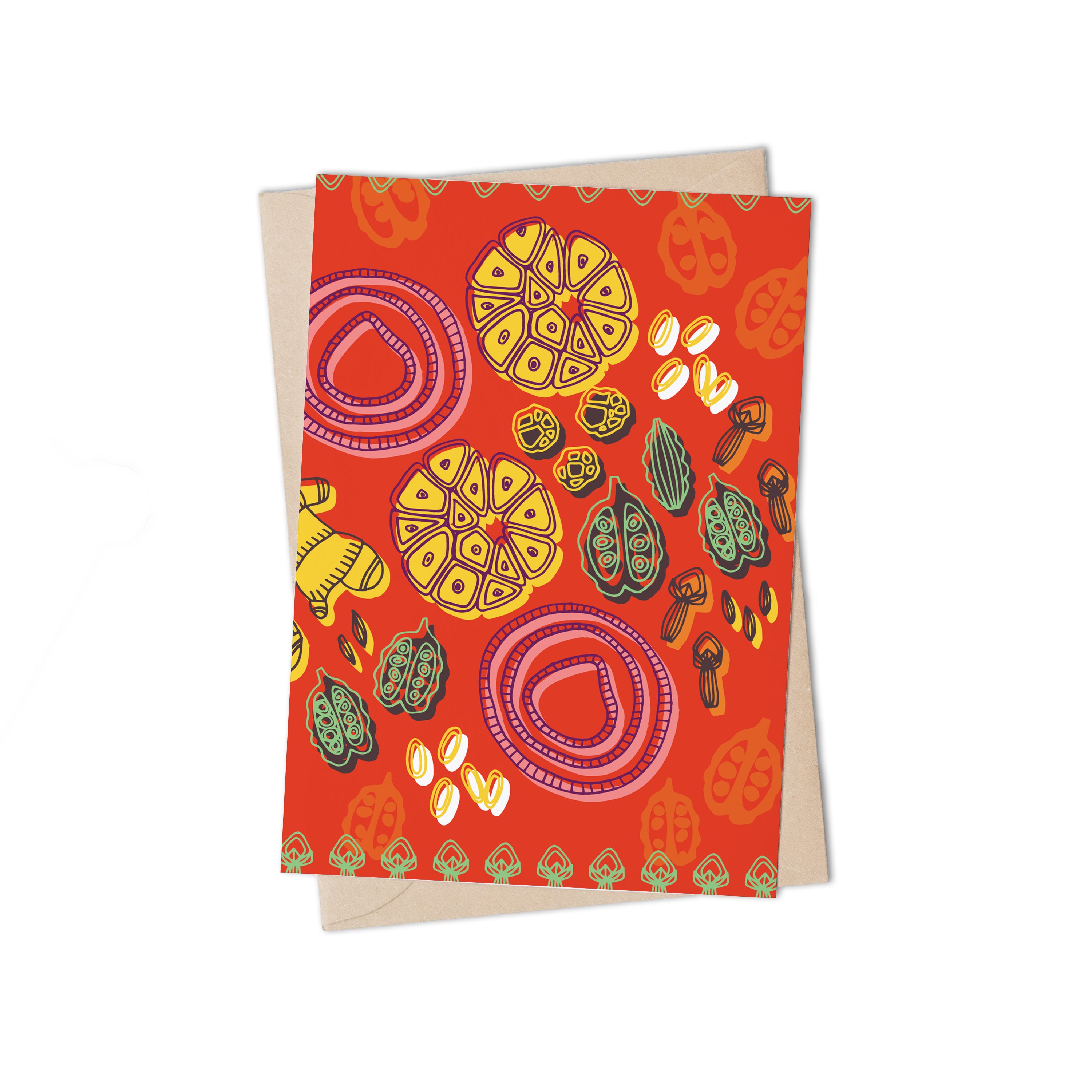 Foodie Spicy Rice Greeting Card