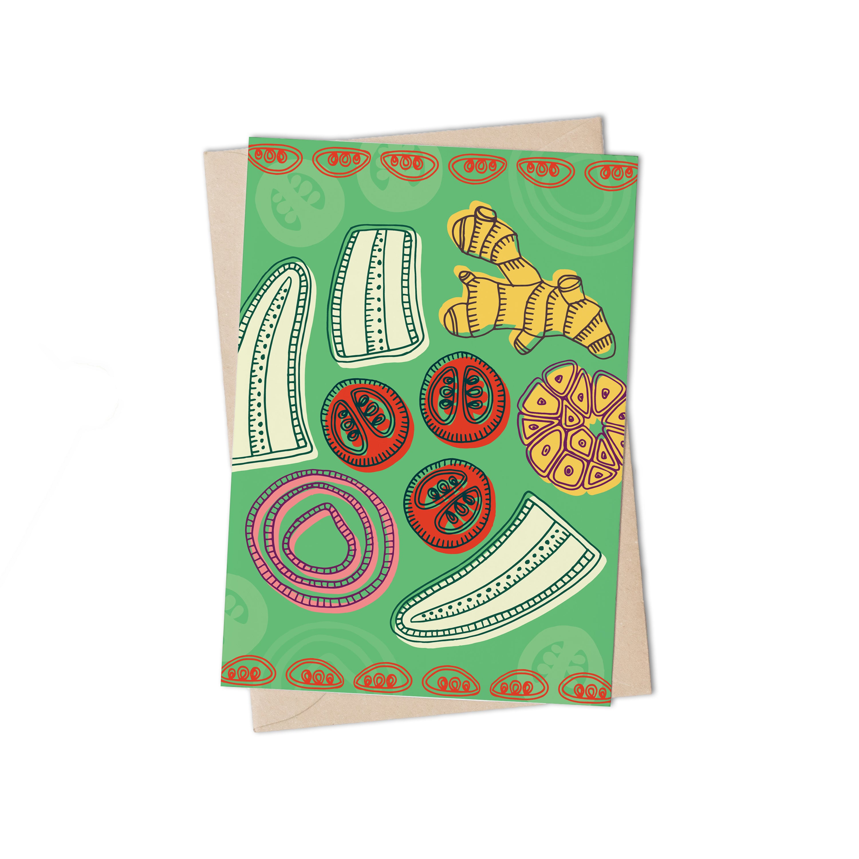 Foodie African Banana Greeting Card by Lulu Kitololo