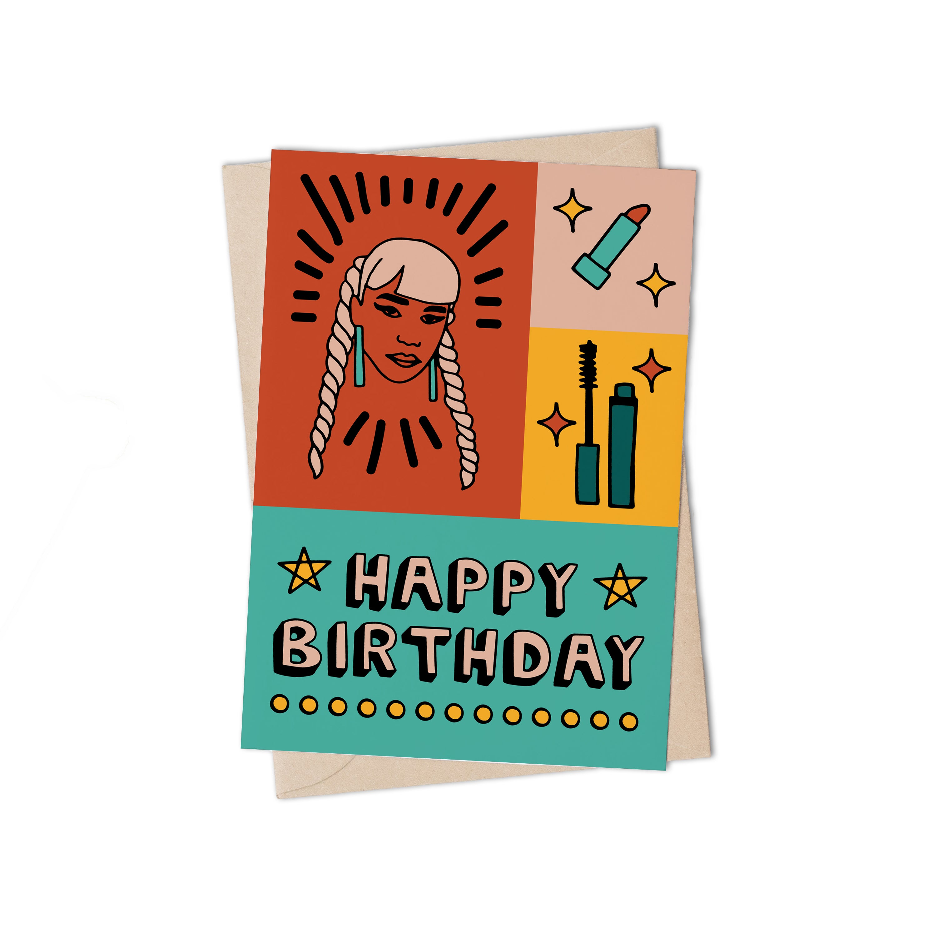 Happy Birthday Style maven Greeting Card by Lulu Kitololo