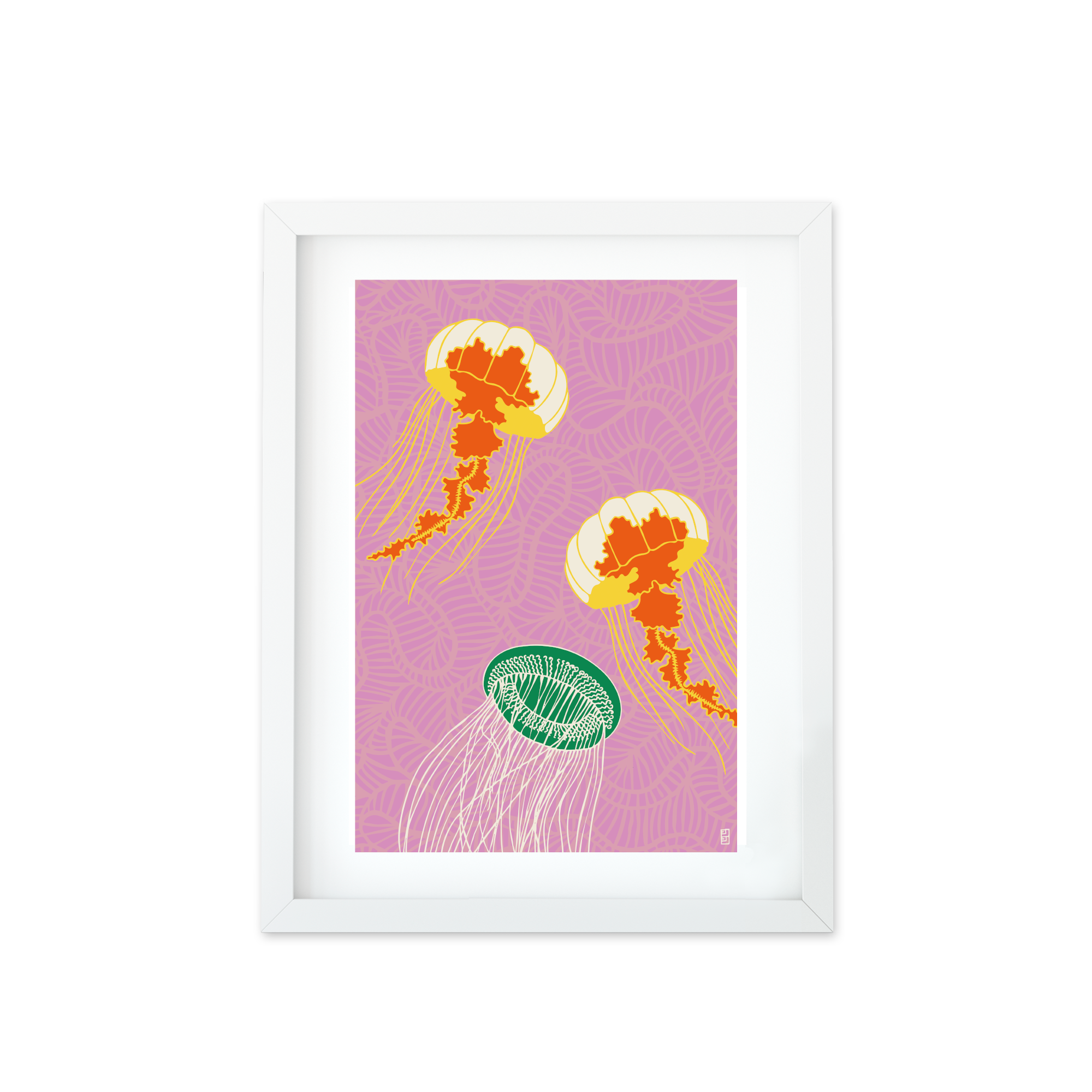 Jellies A3 Art Print In Purple By Lulu Kitololo