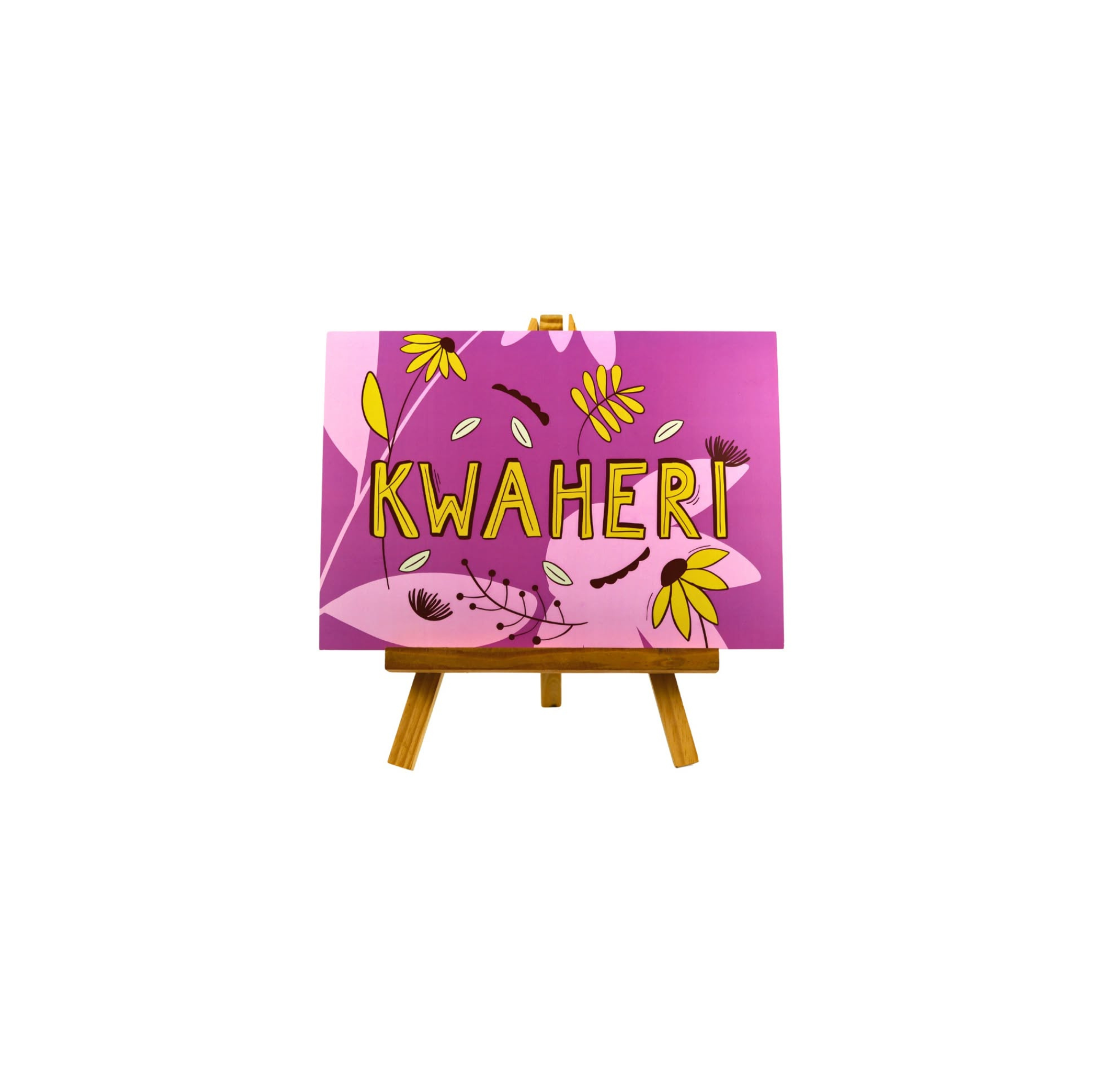 Kwaheri A5 Greeting Card In Purple By Lulu Kitololo