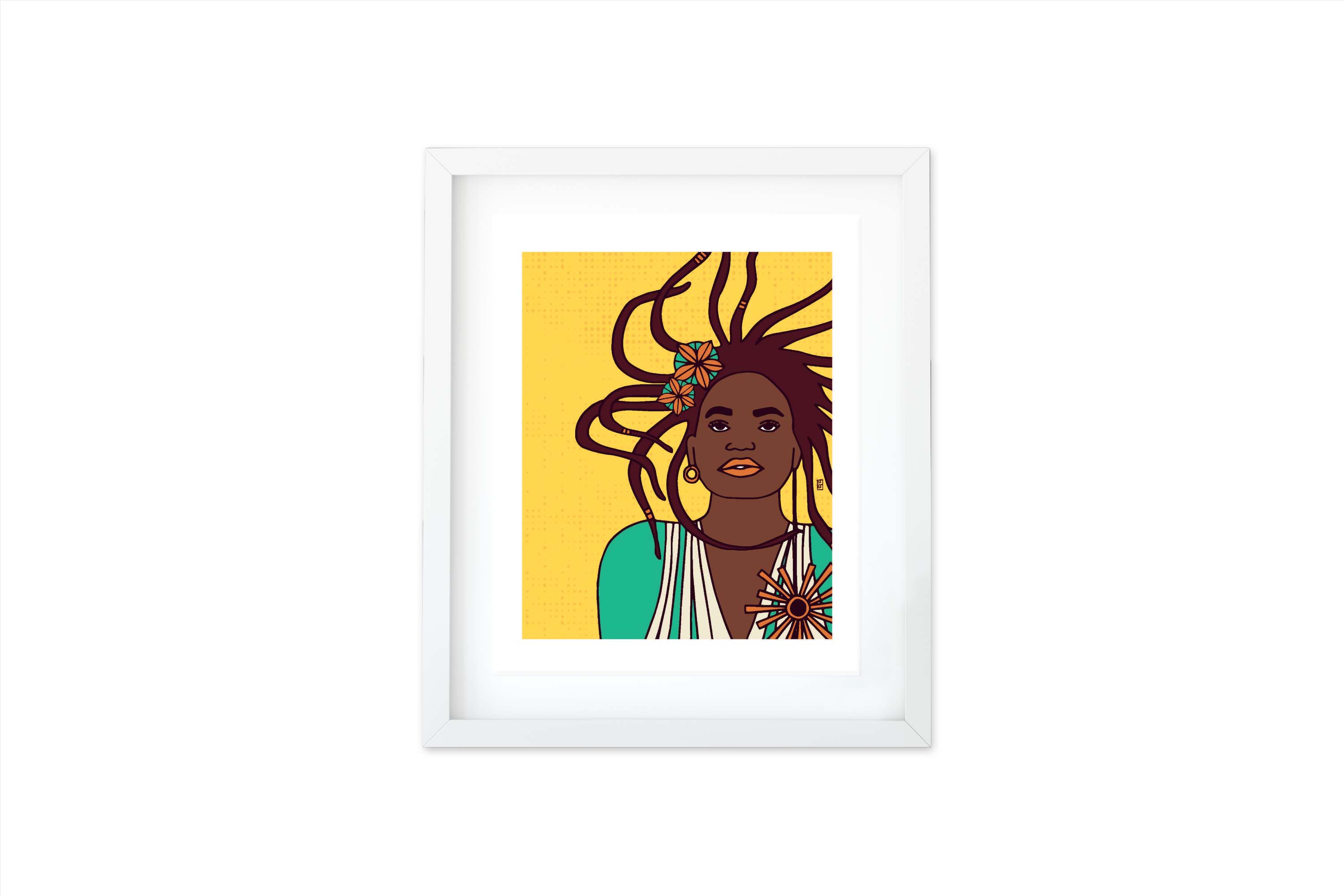 Leo Zodiac Sign 8 by 10 Art Print By Lulu Kitololo