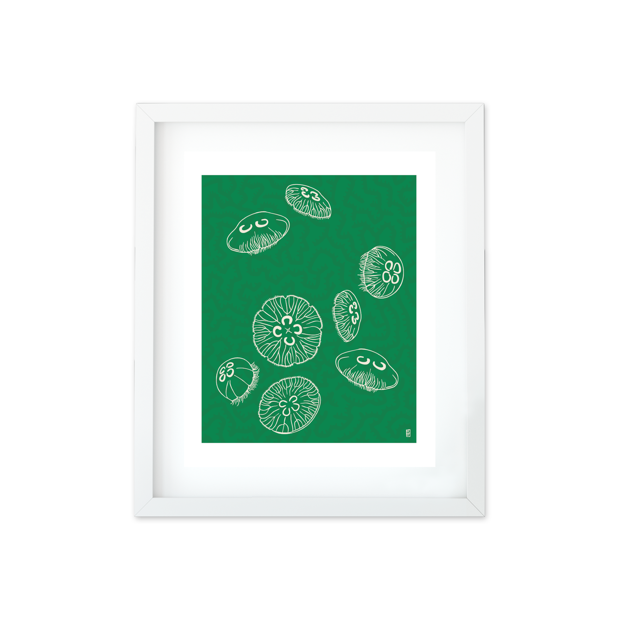Clear Jellies 8 by 10 Art Print in Green