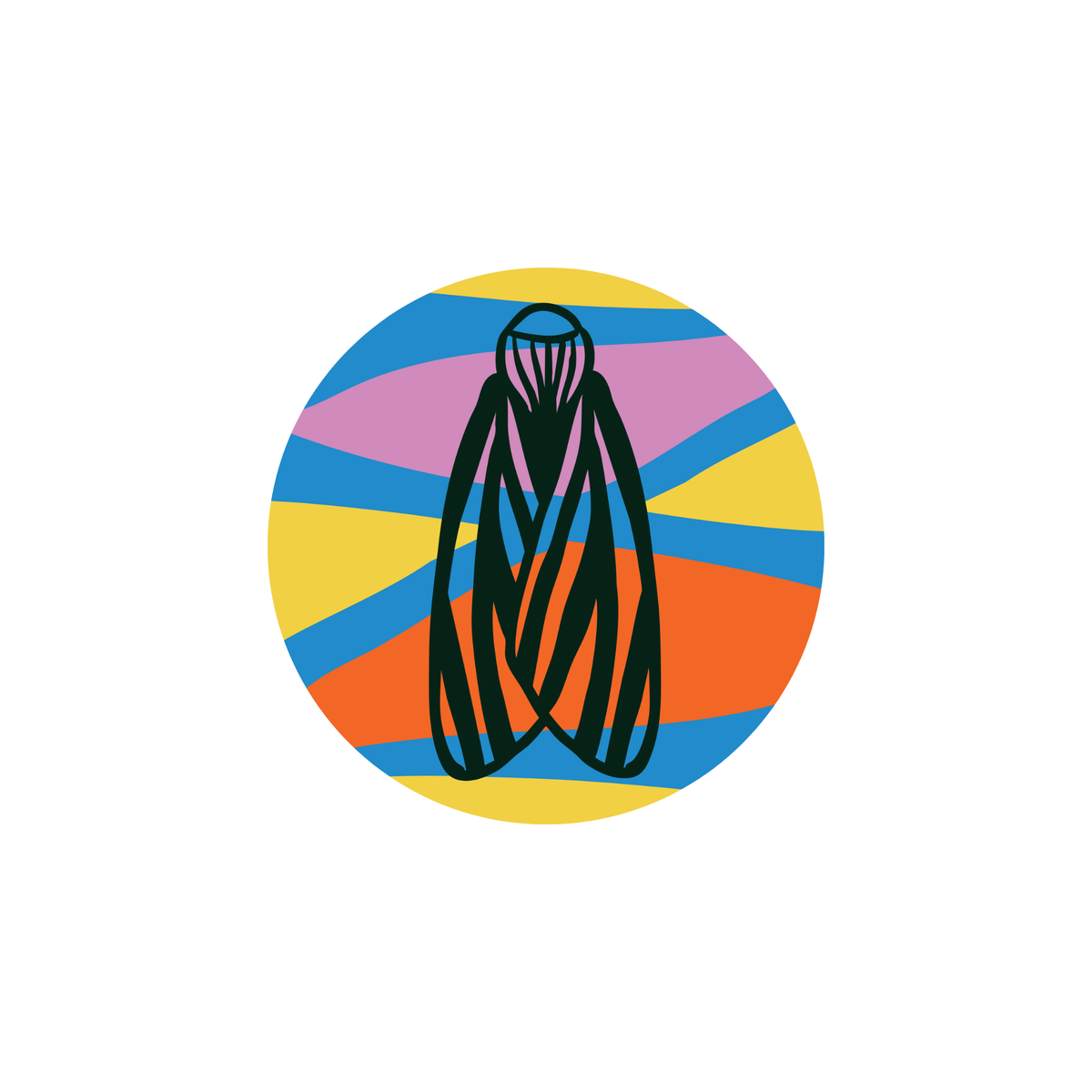 Striped Moths Fridge Magnet