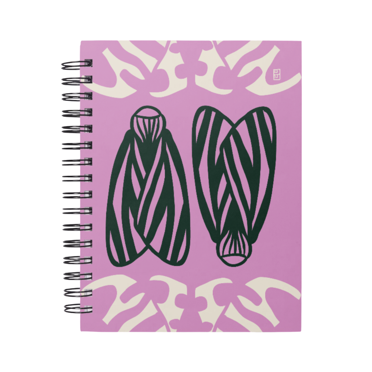 Monotone Moth Dudus Spiral Notebooks