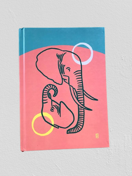 Mama Elephant + Calf Perfect Binding Notebook By Lulu Kitololo