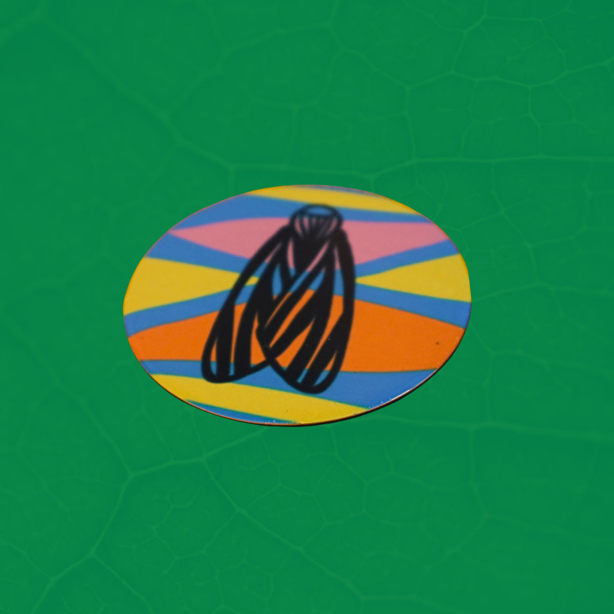 Striped Moths Fridge Magnet