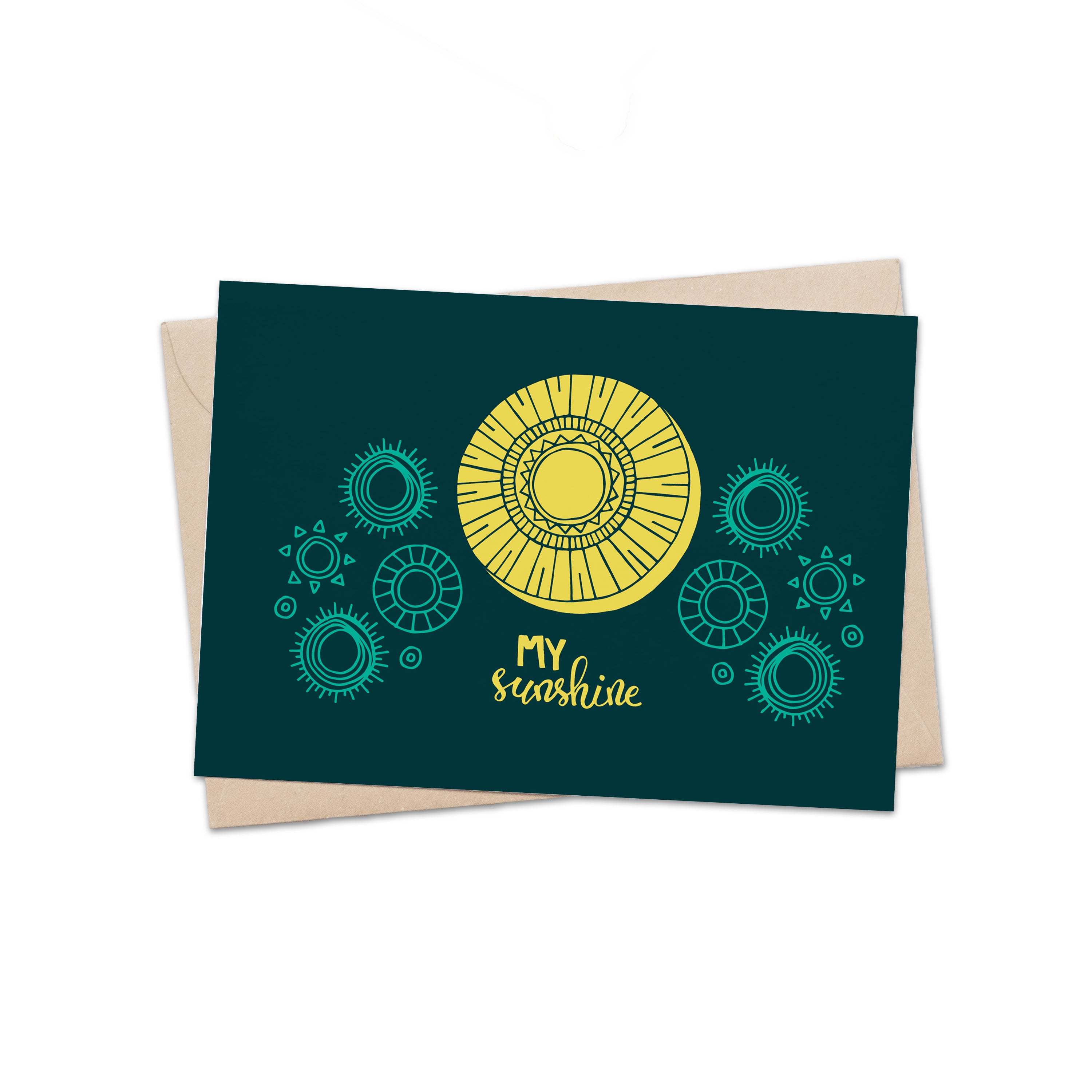 My Sunshine Dark Greeting Card