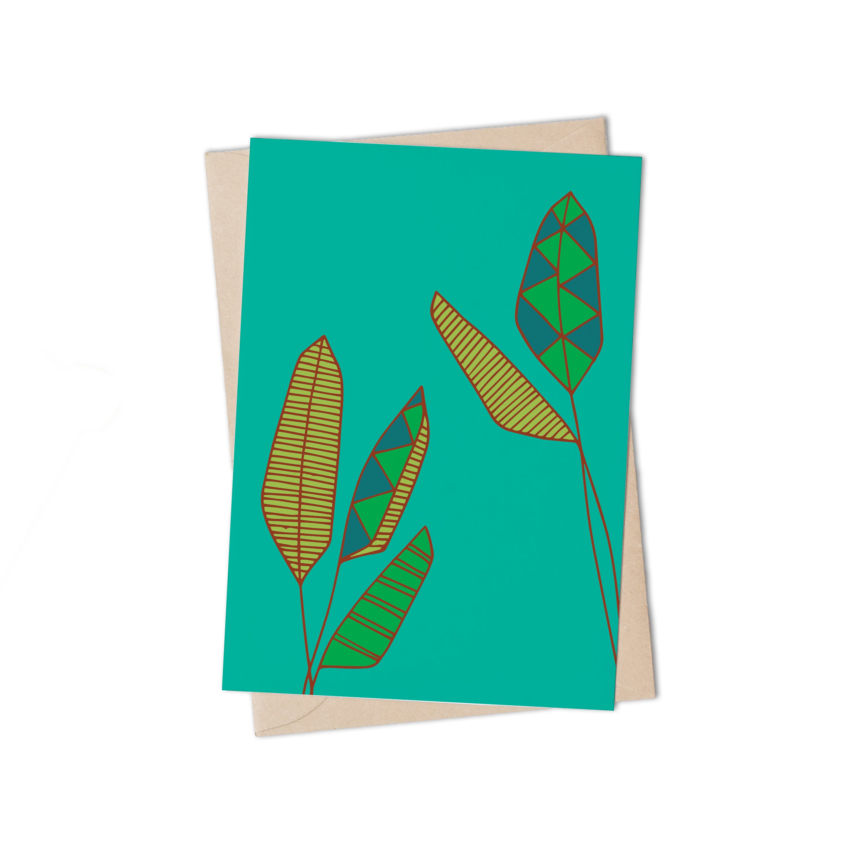 Palms Greeting Card by Lulu Kitololo