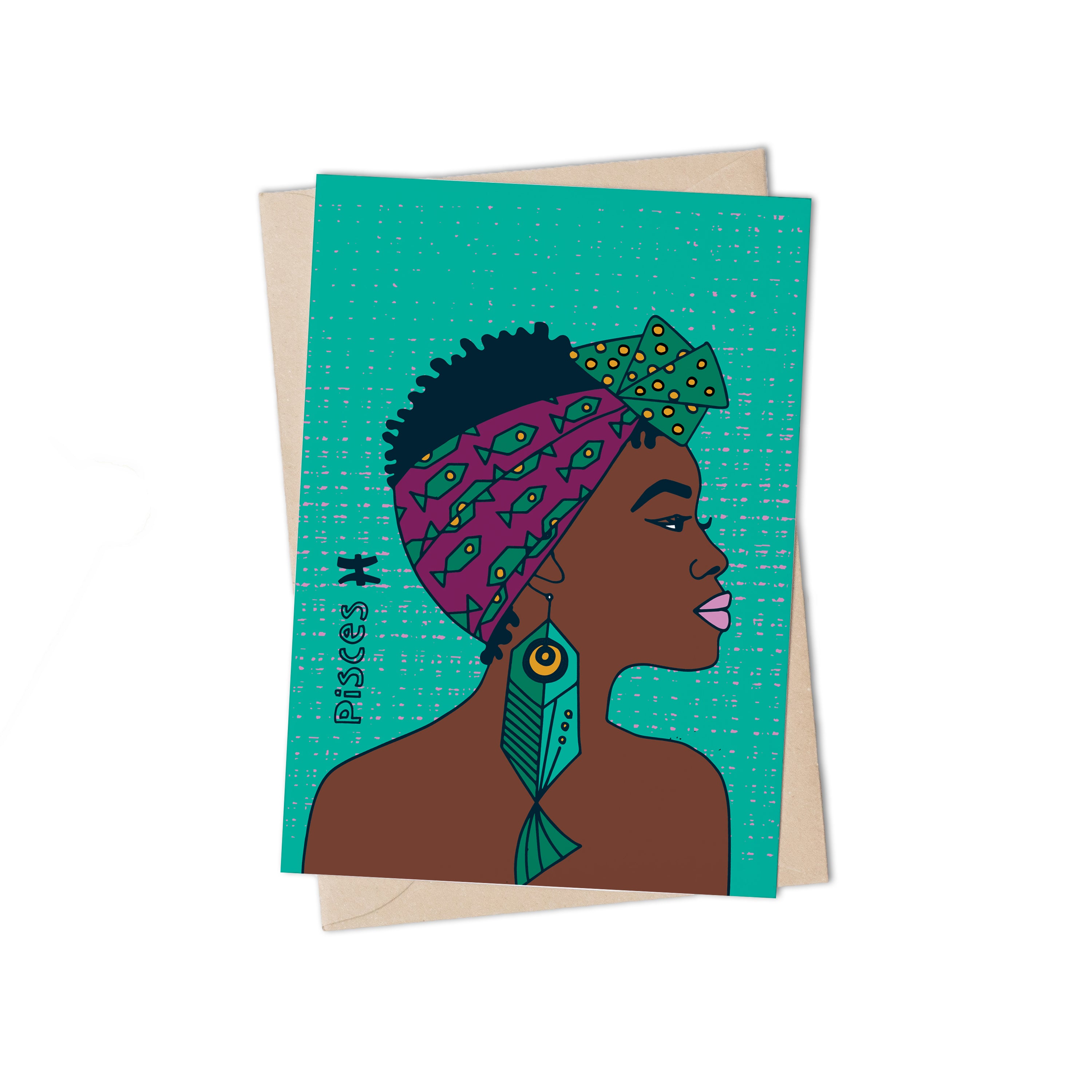 Zodiac Sign Pisces Greeting Card
