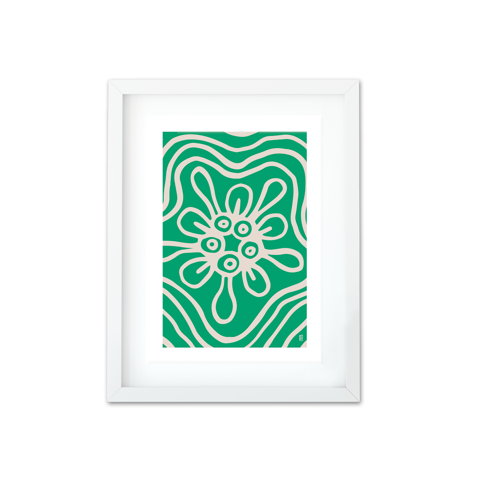 STAPELIA POP A3 ART PRINT IN GREEN by Lulu Kitololo