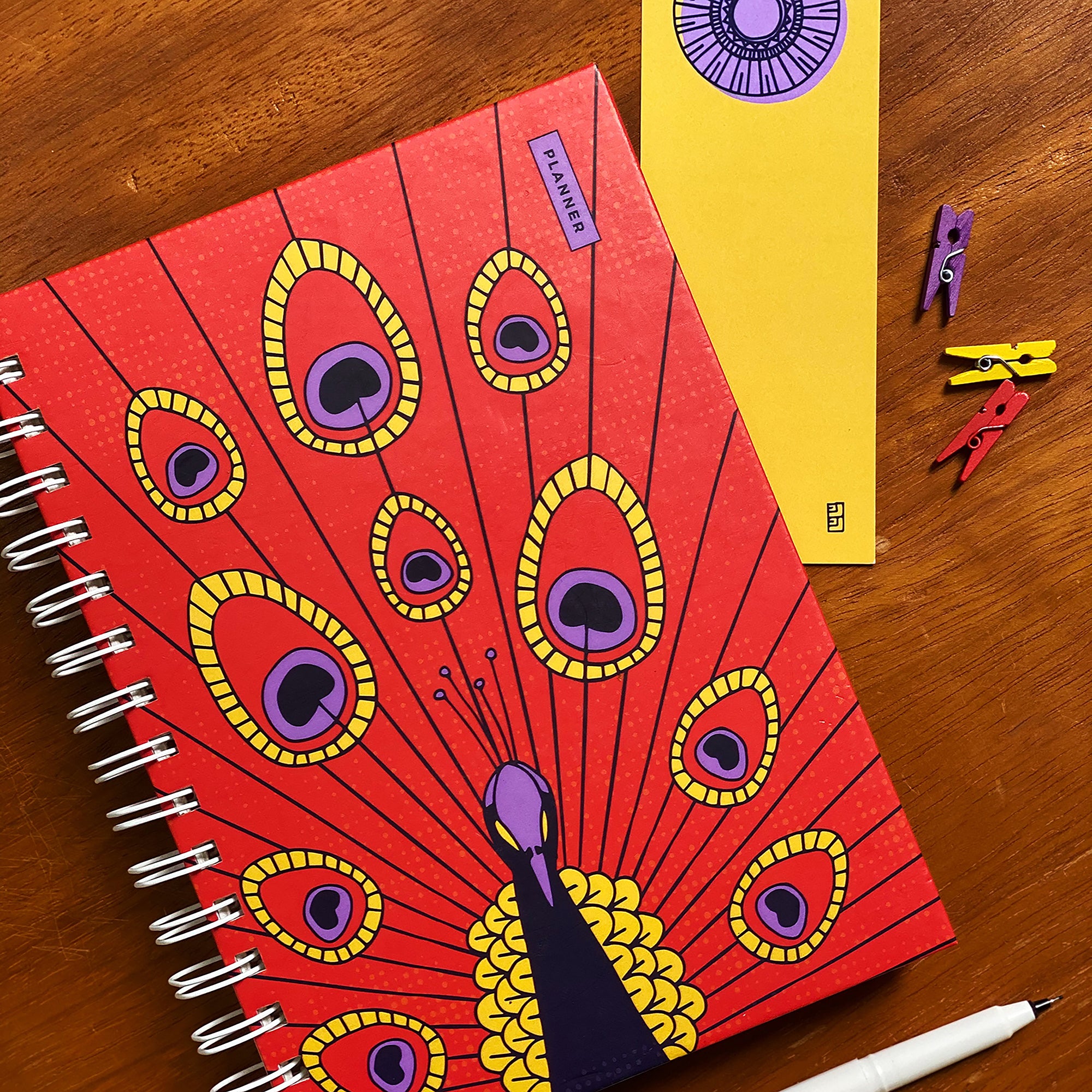 Shining Birds Peacock Planner by Lulu Kitololo