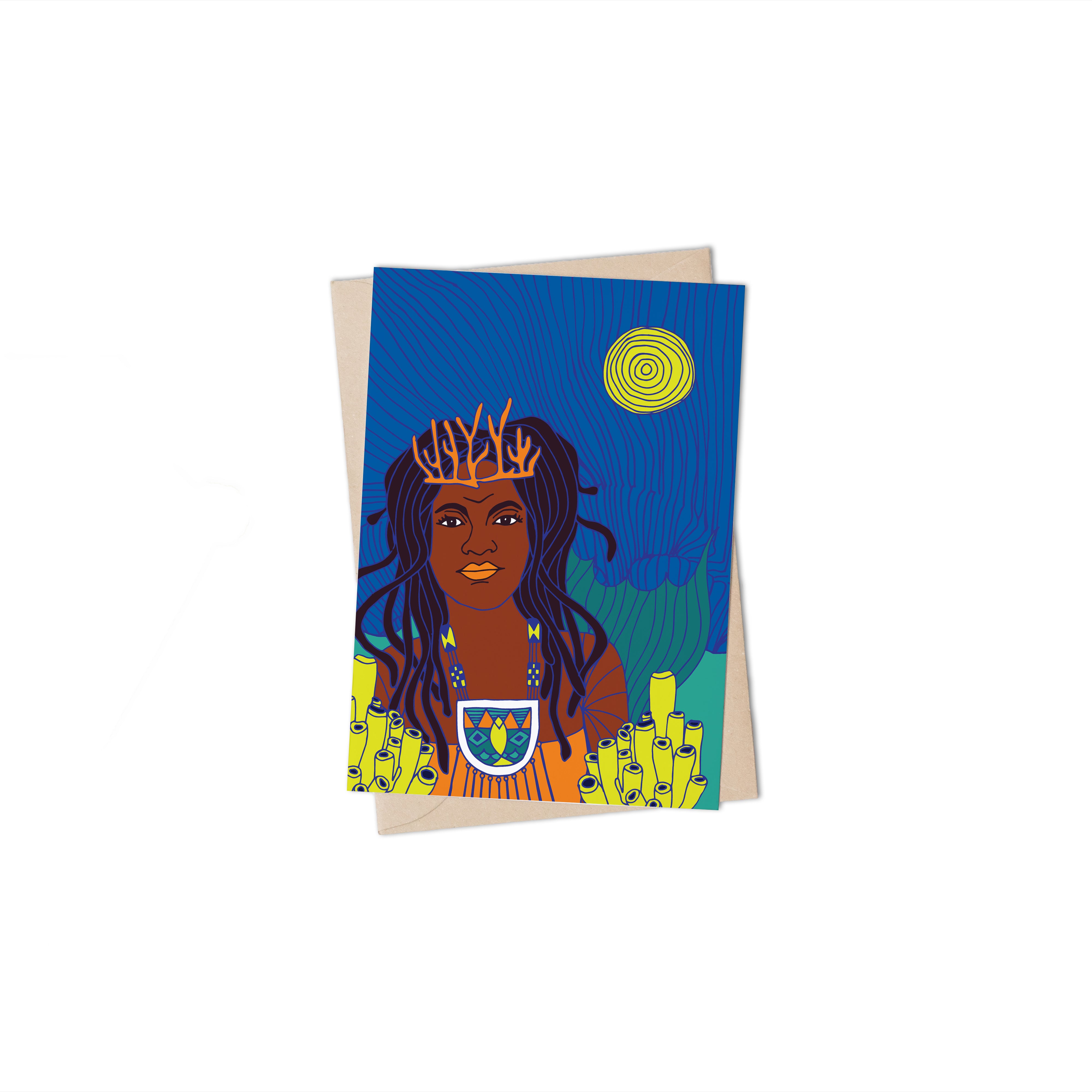 Yemoja Greeting Card by Lulu Kitololo
