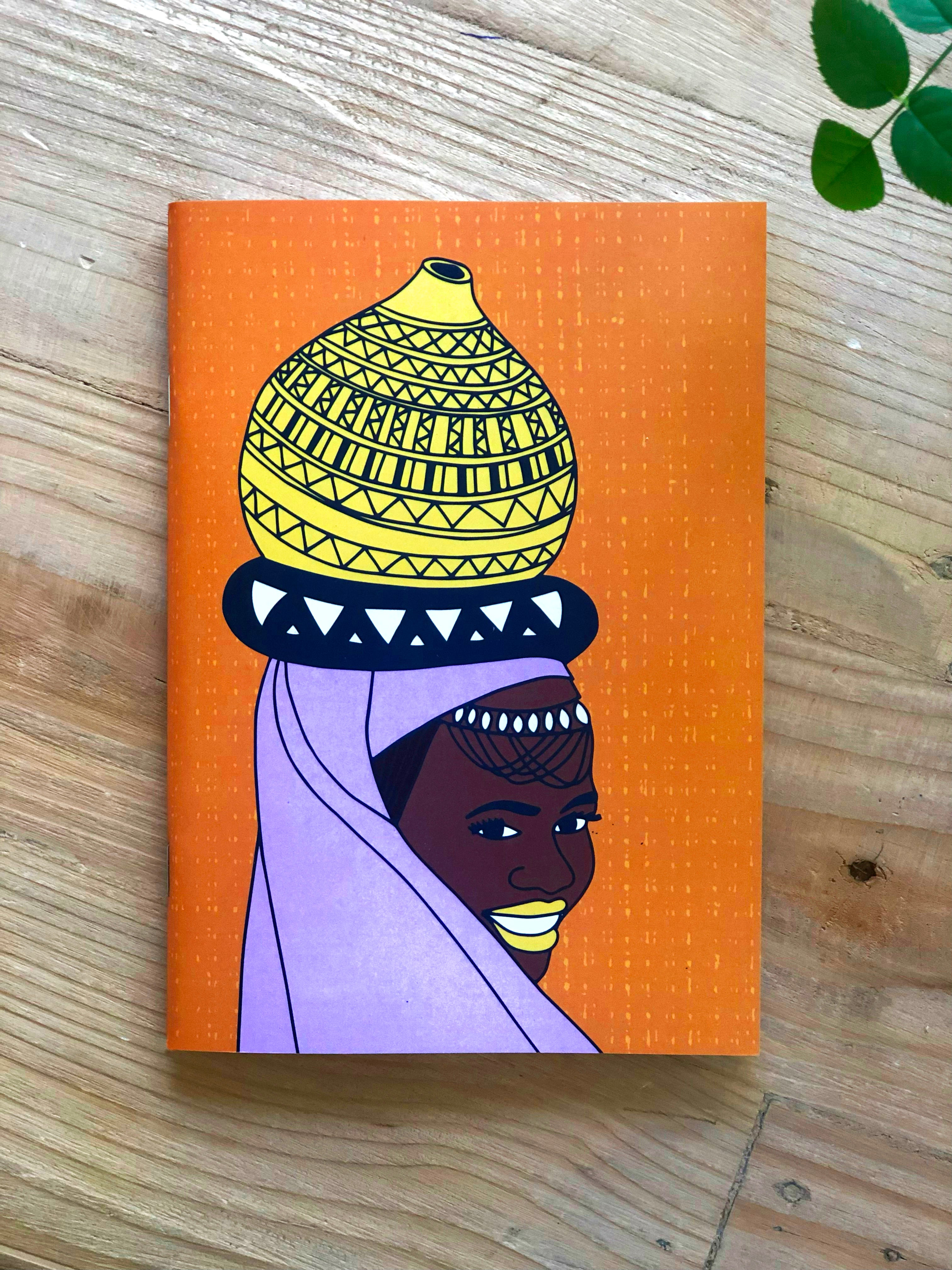 Zodiac Sign A5 Plain Aquarius Notebook by Lulu Kitololo